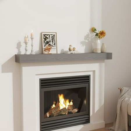 Diy mantle no fireplace