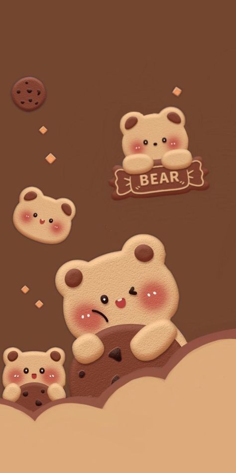 Cute Wallpapers Aesthetic Bear, Cute Bear Wallpaper Aesthetic, Cartoon Bear Wallpaper, Teddy Bear Wallpaper, Iphone Wallpaper Classy, Cute Mobile Wallpapers, Pretty Wallpapers Tumblr, Iphone Wallpaper Kawaii, Cute Galaxy Wallpaper