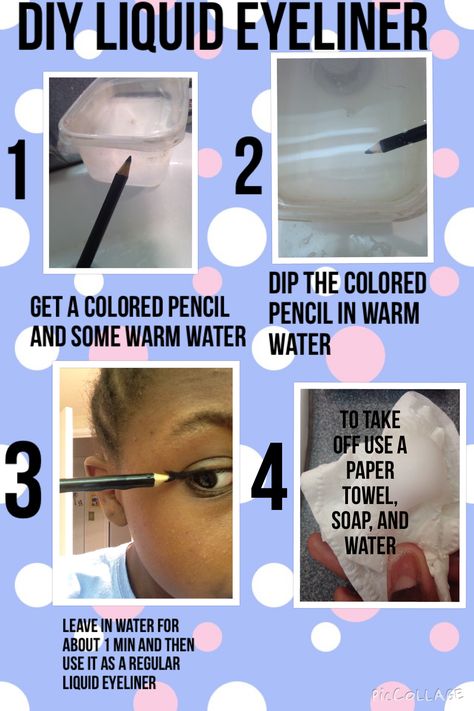 DIY Liquid Eyeliner using COLORED PENCIL takes 2 mins! Done in 4 Easy Steps ! Made by: Charlie Jenks Diy Liquid Liner, How To Make Liquid Eyeliner Diy, Diy Liquid Eyeliner, Homemade Eyeliner, Diy Makeup Stand, Makeup Stands, Diy Eyeliner, Hair Color Flamboyage, How To Do Eyeshadow