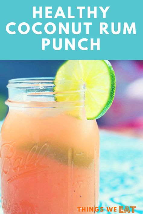 Low Calorie Rum Drinks, Coconut Rum Punch, Healthy Regime, Low Sugar Alcohol, Coconut Rum Recipes, Coconut Rum Punches, Low Calorie Alcoholic Drinks, Vegan Beverages, Malibu Rum Drinks