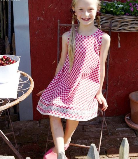 A-Line Summer Dress Sewing Pattern For Girls (Sizes 86-128) – Do It Yourself For Free Free Toddler Dress Pattern, Shift Dress Pattern Free, Girls Summer Dress Pattern, Aline Dress Pattern, Summer Dress Patterns Free, Summer Dress Sewing Pattern, Summer Dress Sewing, Girls Dress Pattern Free, Sundress Sewing Patterns