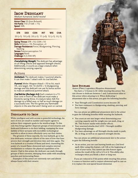 Steampunk Dnd Homebrew, Steampunk Dnd Items, Clockwork Dnd, Dnd Construct, Homebrew Monsters, Guerriero Samurai, Dungeons And Dragons Rules, Dnd Monster, Dnd Stats