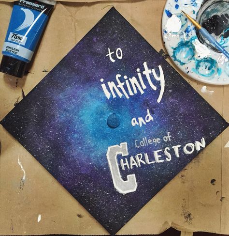 My galaxy graduation cap Celestial Graduation Cap, Cosmo Graduation Cap, Space Themed Graduation Cap, Galaxy Graduation Cap, Astronomy Graduation Cap, Space Graduation Cap, Graduation Cap Designs Art Major, High School Graduation Cap, Ad Astra