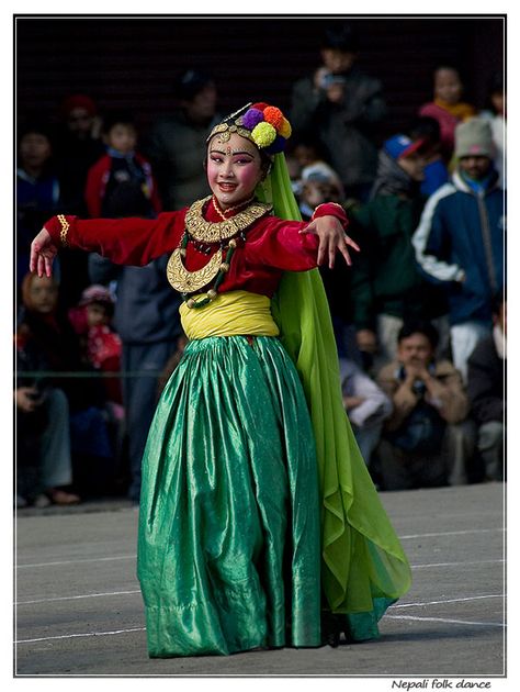 Nepali Folk Dance Nepali Traditional Dress Women, Traditional Nepali Clothing, Nepali Dance, Rai Dress Nepali, Nepali Traditional, Cultural Dress Of Nepal, Nepali Culture, Nepal Clothing, Sikkim Folk Dance