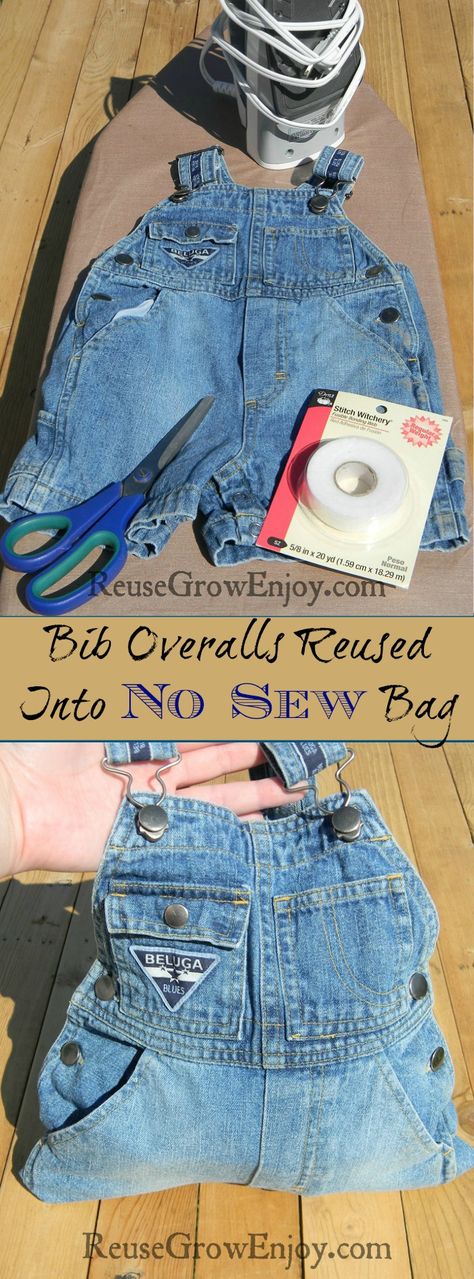 Such an adorable way to upcycled! You can make Bib Overalls Reused Into Bag. These even make for great gifts! Thrift Store Upcycle Clothes, Jean Projects, Diy Bibs, Jeans Crafts, Jean Purses, Denim Purse, Jean Crafts, Recycled Jeans, Denim Ideas