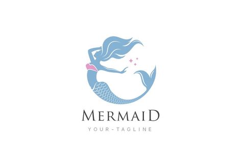 Siren Logo Design, Mermaid Logo Design Ideas, Mermaid Logo Design, Real Mermaids Found, Mermaid Pfp, Kpop Logo Design, Kpop Logo Design Ideas, Mermaid Light, Mermaid Logo