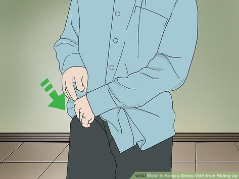 How to Keep a Dress Shirt from Riding Up How To Keep Shirt Tucked In, How To Fix Gap In Button Up Shirt, How To Iron Dress Shirt Men, How To Tailor Mens Dress Shirts, How To Tuck Shirt Into Belt Loop, Tailored Button-up Dress Shirt With Button Cuffs, Academia Clothes, Shirt Tucked In, Keep It Classy