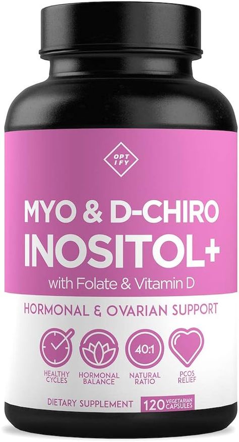 Amazon.com: Premium Inositol Supplement - Myo-Inositol and D-Chiro Inositol Plus Folate and Vitamin D - Ideal 40:1 Ratio - Hormone Balance & Healthy Ovarian Support for Women - Vitamin B8-30 Day Supply : Health & Household Ovarian Support, Health Benefits Of Collagen, Myo Inositol, Healthy Hormones, Collagen Benefits, Healthy Supplements, Fertility Boost, Polycystic Ovarian Syndrome, Hormone Balance