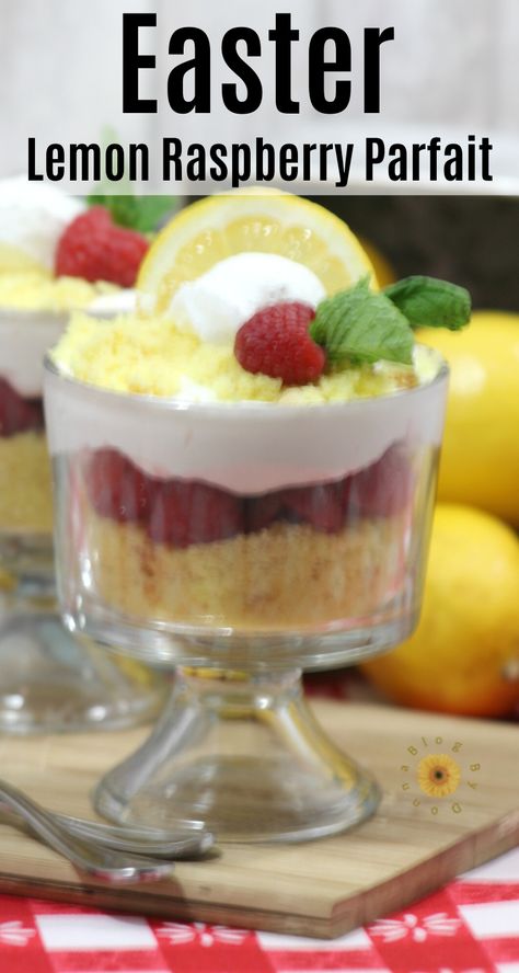 Easter Parfait Cups, Easter Parfait, Fruit Parfait Recipes, Desserts In A Glass, Fruit Parfait, Spring Baking, Raspberry Desserts, Parfait Desserts, Parfait Recipes