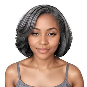 Salt And Pepper Wigs, Bob Sew In, Glueless Lace Front Wigs, Pepper Color, Short Curly Wigs, Deep Curly, Short Bob Wigs, Soft Curls, Wigs For Women