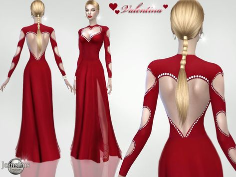 Valentina dress Sims 4. forher, love red color. Found in TSR Category 'Sims 4 Female Everyday' Sims Dress, Valentina Dress, Cc Sims4, Sims Clothes, Sims 4 Anime, Pelo Sims, Queen Dresses, Sims Ideas, Sims 4 Dresses