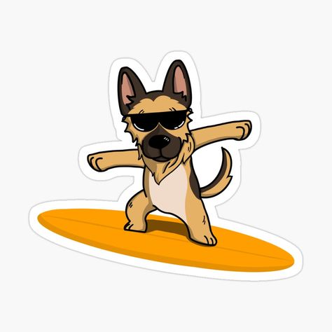 Get my art printed on awesome products. Support me at Redbubble #RBandME: https://www.redbubble.com/i/sticker/Dog-on-surfboard-by-Liz152/87469894.EJUG5?asc=u Surfboard Drawing, Surfboard Stickers, Cat Riding, Sticker Inspo, Coffeehouse, Dog Stickers, Coffee House, Surfboard, Dad Hats