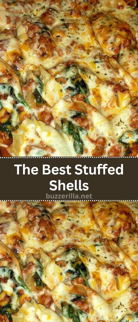 Stuffed Shells Basil Marinara Sauce, Fast Appetizers, Bacon Wrapped Chicken Breast, Chicken Stuffed Shells, Shell Pasta Recipes, Cheese Stuffed Shells, Pasta Shells, Bacon Wrapped Chicken, Stuffed Pasta Shells