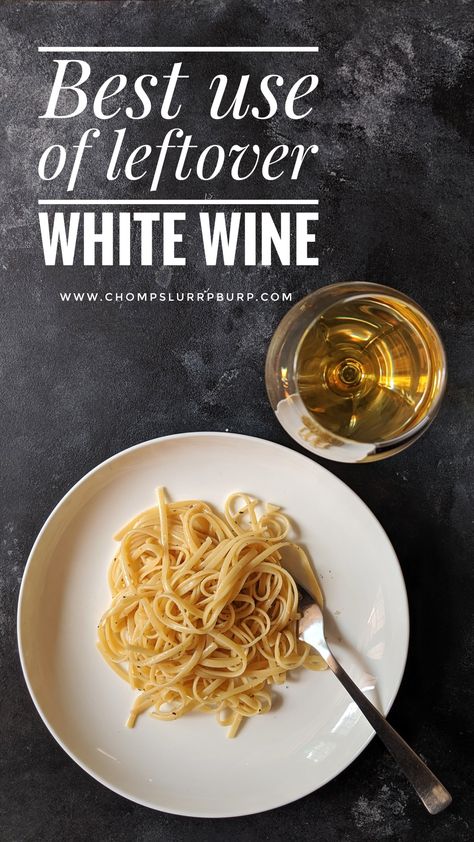 Linguine pasta Leftover White Wine Recipes, Recipes Using White Wine, White Wine Recipes, Leftover Wine, White Wine Sauce, Best Comfort Food, Wine Sauce, One Pot Pasta, Pizza Pasta