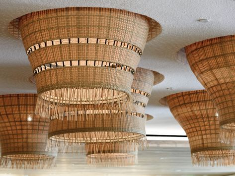 EoA Group | Malcolm Berg | Willow Architecture, Ceiling Skylight, Planning Landscape, Featured Wall, Ceilings Design, Jungle Resort, Master Planning, Bamboo Structure, Basket Lighting