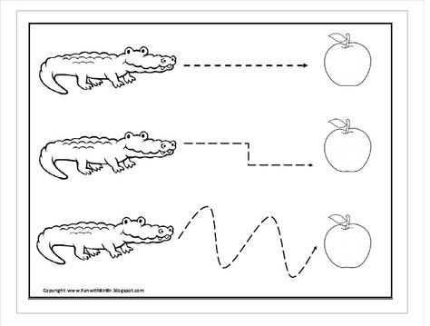 A is for Alligator eating Apples (Line Tracing WS) Alligator Preschool Activities, A Is For Alligator, Healthy Habits Preschool, Preschool Activities Printable, Homeschool Writing, Preschool Centers, Free Homeschool, Alphabet Worksheets, Preschool Lessons