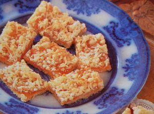 APRICOT OATMEAL BARS Apricot Oatmeal, Oatmeal Bar, Oatmeal Bars Recipes, Apricot Preserves, Peach Preserves, Sweet Treats Desserts, Just A Pinch Recipes, Oatmeal Bars, Just A Pinch