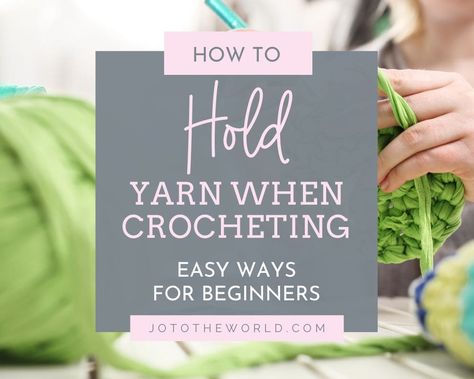 How To Hold Yarn When Crocheting, How To Hold Yarn When Knitting, How To Keep Crochet Rows Even, How To Join Yarn Seamlessly, How To Keep Yarn From Getting Tangled, Crochet Classes, Crochet Tools, Easy Crochet Baby Blanket, Printed Coasters