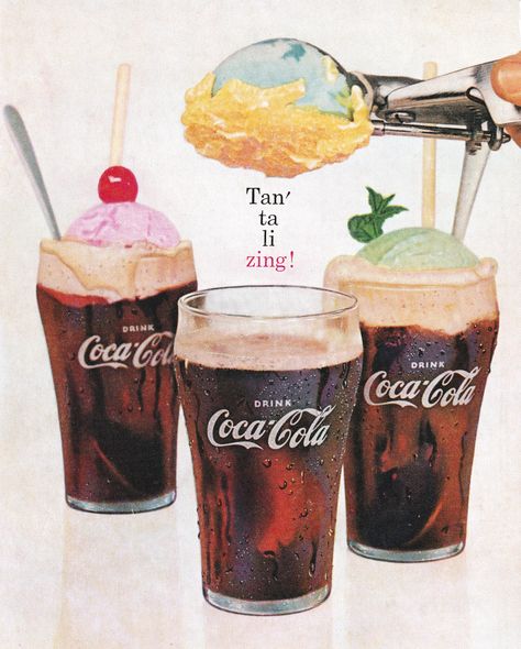 Coca Cola Advertisement, Coke Vintage, Crush Signs, Coca Cola Drink, Ice Cream Floats, Vintage Bottle, Orange Crush, Print Ad, Root Beer