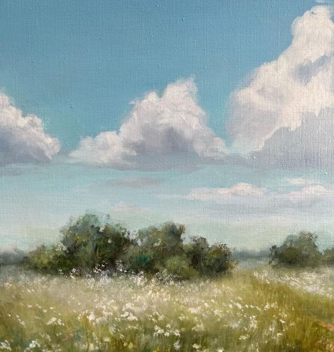 Small Acrylic Landscape Paintings, Spring Painting Ideas On Canvas Acrylics, Oil Paint Clouds, Soft Landscape, Soft Pastel Art, Oil Painting Inspiration, Rennaissance Art, Landscape Paintings Acrylic, Landscape Art Painting