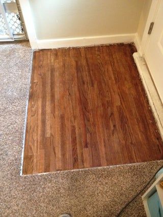 Refinish Hardwood Floors, Carpet Diy, Removing Carpet, Refinishing Hardwood Floors, Old Carpet, Carpet Squares, New Flooring, Beige Carpet, Diy Carpet