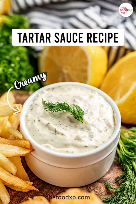 Learn to make tartar sauce at home with this amazing Red Lobster tartar sauce recipe. This sauce tastes so much better than the store-bought. It goes great with fish or any other seafood. Just click on the link available here! #redlobstertartarsaucerecipe #redlobstertartarsauce #redlobstertartarsaucerecipeeasy Make Tartar Sauce, Easy Tartar Sauce, Tartar Sauce Recipe, Homemade Tartar Sauce, Tartar Sauce, Tzatziki Sauce, Sweet Pickles, Cooking Show, Fish And Chips