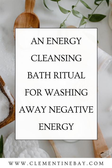 Click here to read our spiritual bathing guide and learn how to create your own energy cleansing bath ritual to cleanse your aura & wash away negative energy. | Spiritual bath recipes | Spiritual cleansing bath Cleansing Bath Recipe, Spiritual Bath Recipes, Cleansing Bath Ritual, Energy Cleansing Bath, Energy Cleansing Ritual, Spiritual Cleansing Bath, Herbs For Protection, Bleach Bath, Purification Essential Oil