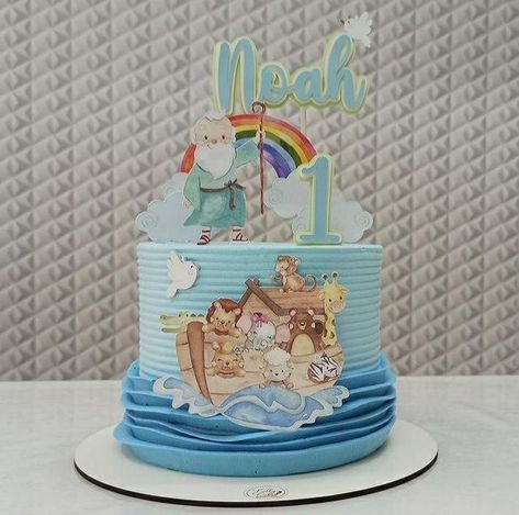 Noah’s Ark Cake Topper, Noah’s Ark Cake, Noahs Ark Cake, Noahs Ark Party, Noahs Ark Theme, Noahs Ark Baby Shower, Noahs Ark Animals, Christian Birthday, Creative Cake Decorating