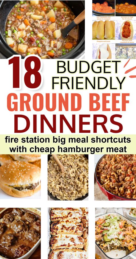 Easy Meals With Ground Beef, Fire Station Dinner Ideas, Ground Beef Recipes For Dinner Easy Food To Make With Hamburger Meat, Easy Large Group Meals, School Night Dinner Ideas, Easy Meal For A Large Group, Simple Casserole Recipes Easy Work Night Meals Fire Department Dinner Recipes, Easy Fire Station Meals For Firefighters Fast One Pot Dinners, Stove Top Beef Fast Comfort Foods Recipes Simple Hamburger Casserole Recipes Cheap Large Family Meals Ground Beef, Easy Quick Hamburger Meals, Easy Hamburger Meat Recipes Casseroles, Quick Easy Recipes With Hamburger Meat, Simple Dinner Recipes Hamburger Meat, Easy Recipes Hamburger Meat, Good With Hamburger Meat, Simple Ground Meat Recipes, Easy Dinner Recipes With Hamburger Meat Ground Beef