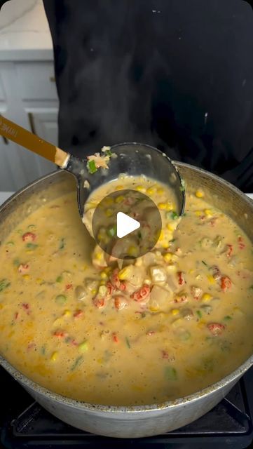 Seafood Network🦞🦐🦀🦑🐙🍤 on Instagram: "Crawfish and Corn Chowder  @flychefaldenb  Do you want to devour this seafood sensation⁉️ Comment and tag a Seafood Lover/Friend below 👇🏼  #seafoodnetwork#seafood#seafoodlover" Crawfish And Corn Chowder, Southwest Corn Recipe, Crawfish Corn Chowder, Crawfish Chowder, Corn And Shrimp Chowder, Seafood Chili, Seafood Chowder Recipe, Corn Bisque, Mixed Seafood Recipe