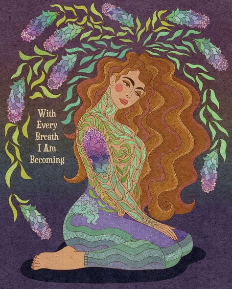 Healing Goddess, Self Care Goals, Aesthetic Self Care, Quotes Self Care, Female Strength, Yoga Cards, Self Care Quotes, Spiritual Artwork, Goddess Art