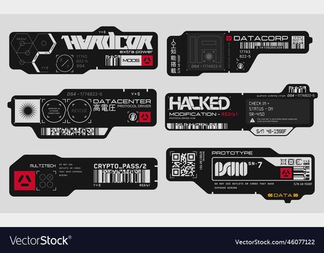 Techwear Design Graphic, Industrial Graphic Design, Ads Design, Tech Graphic Design, Cyberpunk Logo Design, Cyberpunk Vector, Cyberpunk Stickers Aesthetic, Cyberpunk Stickers, Cyberpunk Decals