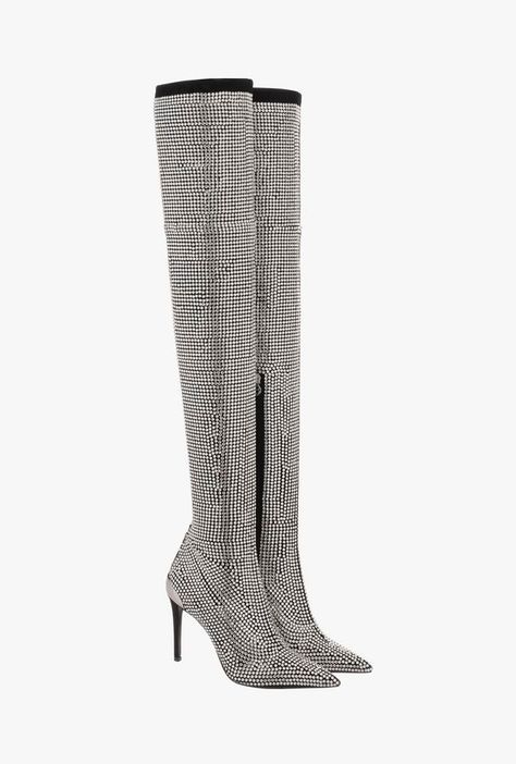 Balmain Shoes, Balmain Designer, Balmain Collection, Jeweled Shoes, Velvet Boots, Rhinestone Shoes, Stiletto Boots, Ferragamo Shoes, High Heel Boots Ankle