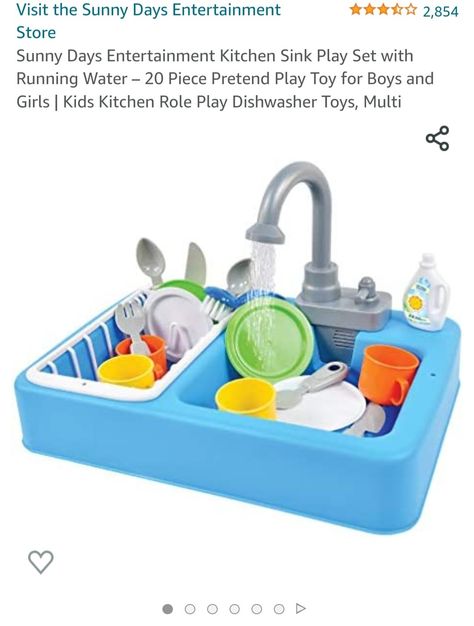 52% Off How CUTE is this!! Got one for my little one! Sunny Days Entertainment Kitchen Sink Play Set with Running Water – 20 Piece Pretend Play Toy for Boys and Girls | Kids Kitchen Role Play Dishwasher Toys, Multi Play Sink With Running Water, Newborn Supplies, Mallory Grace, Entertainment Kitchen, Toy Kitchens, Pretend Kitchen, Pretend Play Kitchen, Toy Playset, Play Kitchen Sets