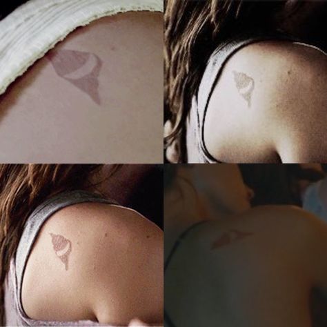 Crescent Wolf Birthmark, Hayley Marshall Birthmark, Hayley Marshall Tattoo, Crescent Moon Birthmark, Moon Birthmark, Tvdu Tattoo Ideas, Rebecca The Originals, Birthmarks Aesthetic, The Originals Tattoo Ideas