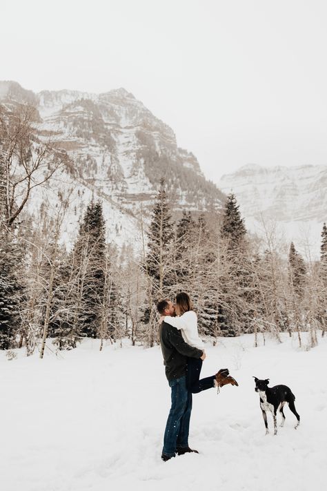 Park City, Utah is the home of the world famous Sundance Film Festival and one of my favorite places to take photos. Wedding or elopements! On this cold, winter morning, we met in the snowy mountains to capture this newly engaged couple in a winter wonderland. Utah Winter Wedding, Utah Winter Engagement Photos, Winter Save The Date Pictures, Norway Photoshoot, Snowy Engagement Photos, Sundance Utah, Utah Winter, Cold Winter Morning, Save The Date Pictures