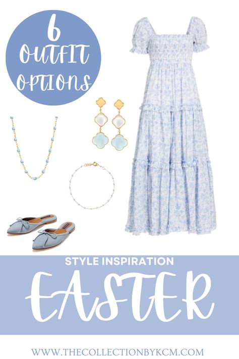 Click the link for classy, timeless, chic and fashionable Easter outfit ideas! As Easter approaches bring out your fun pastel clothing, jewelry and shoes. Whether you are looking for a maxi dress, mini dress, or a blouse with a skirt or pants, I have an Easter outfit idea for you! Light Blue Ruffled Mini Dress For Spring, Cute Blue Easter Dresses, Preppy Blue Cotton Dress, Elegant Fall Dresses, Preppy Spring Plaid Dress, Blue Easter Dress, Womens Easter Outfits, What To Wear For Easter, Crop Top Ideas