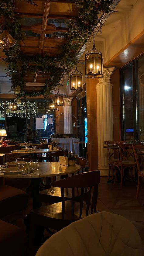 Cute Aesthetic Restaurant, Dark Luxury Restaurant Aesthetic, Dimly Lit Restaurant, Italian Restaurant Aesthetic Outdoor, Local Restaurant Aesthetic, Pretty Restaurant Aesthetic, Cafe Inside Aesthetic, Own Restaurant Aesthetic, Resturant Snap Aesthetic