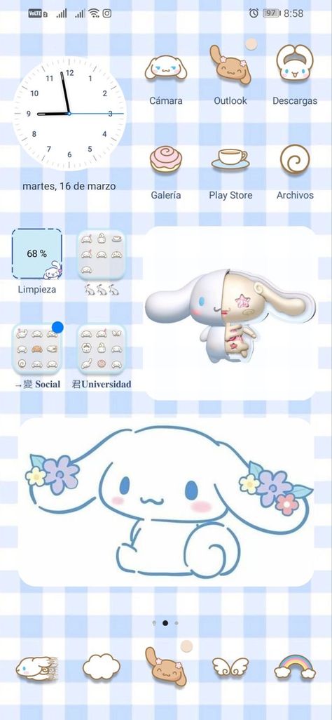 Phone Themes Cinnamoroll, Cinnamoroll Homescreen, Cinnamoroll 3d, N Netflix, Cute Blue Wallpaper, Iphone Organization, Homescreen Ideas, Iphone Wallpaper App, Iphone App Design