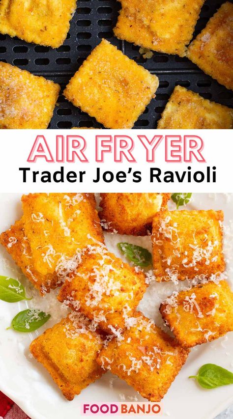 air fryer trader joe's ravioli Breaded Ravioli, Air Fried Ravioli, Trader Joes Bread, Fried Ravioli Recipe, Fried Ravioli, Trader Joe's Products, Ravioli Recipe, Air Frying, Trader Joe