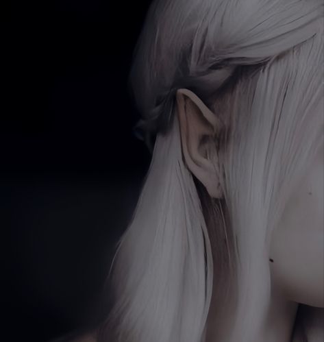 Dark Elf Female Aesthetic, White Hair Elf Aesthetic, Elf Magic Aesthetic, Light Fae Aesthetic, Female Fae Aesthetic, Elf Nymph Aesthetic, Fae Ears Aesthetic, Water Elf Aesthetic, Elf Witch Aesthetic