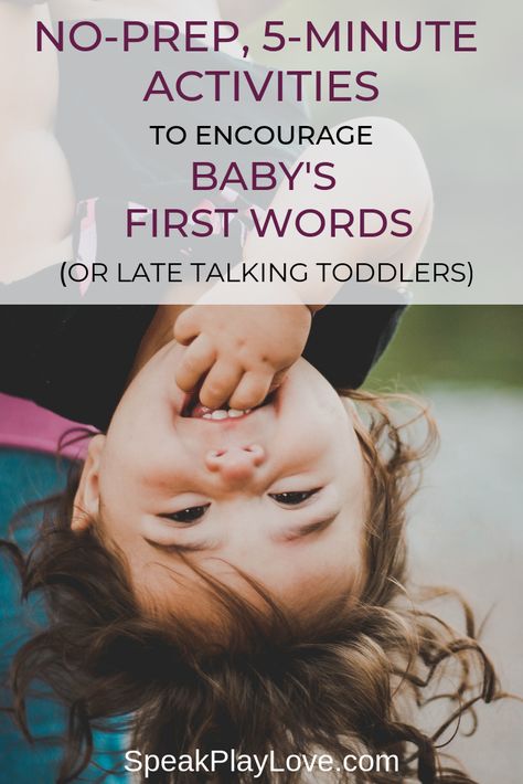 Activities to get baby to talk as well as activities to help toddlers with speech! For a toddler not interested in talking or if you’re thinking “my toddler is not talking yet,” give these no-prep activities for babies a try! Teaching Baby To Talk, Teach Toddler To Talk, Toddler Speech, Babies First Words, Early Intervention Speech Therapy, Baby Development Activities, Teaching Babies, Toddler Education, Baby Education