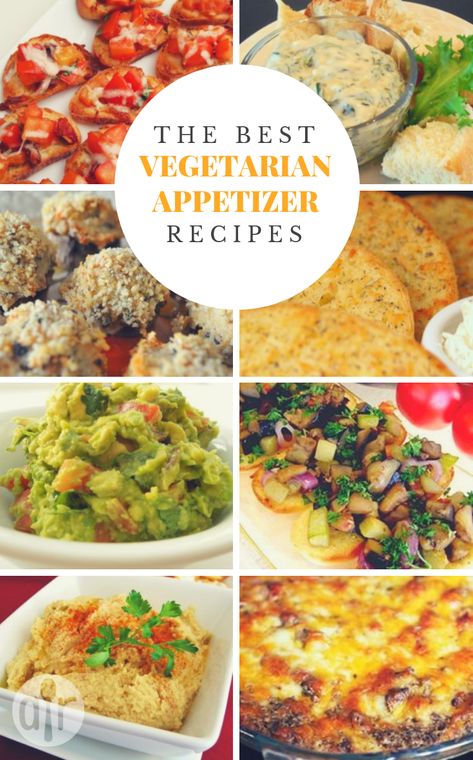 Vegetarian Appetizer Recipes | Recipes for easy and delicious vegetarian and vegan appetizers, including tartlets, roasted chickpeas, hummus, candied nuts, and more. #vegetarian #vegetariandishes #vegetarianrecipes #allrecipes #vegetarianappetizers #appetizers Vegetarian Appetizer Recipes Easy, Vegetarian Hors Doeuvres Appetizers, Vegetarian Nye Appetizers, Hot Vegetarian Appetizers, Vegetarian New Years Eve Appetizers, Vegaterian Appetizers, Easy Appetizers Vegetarian, Vegetarian Buffet Ideas, Vegetarian Dips And Appetizers