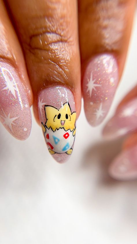 Togepi Nails, Bulbasaur Nails, Pokemon Nail Art, Pokemon Nails, Adorable Pokemon, Witch Nails, Pokemon Party, Cute Galaxy Wallpaper, Painted Nail Art