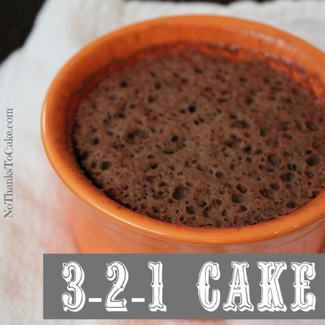 321 Cake, 3 2 1 Cake, Single Serve Cake, Sugar Free Brownies, Healthier Sweets, Inside Cake, Angel Food Cake Mix Recipes, Sugar Free Cake, Weight Watchers Recipes Desserts