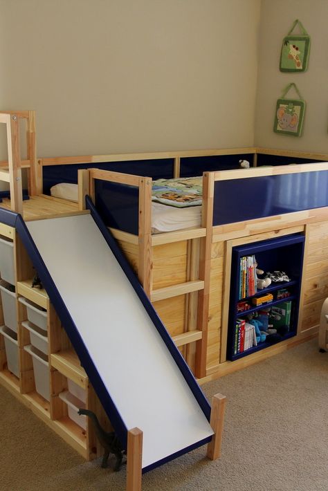 You can buy this $4000 dollar Ikea bed or you can make one yourself for cheap! Cama Ikea Kura, Ikea Kids Bed, Kura Bed Hack, Ikea Bed Hack, Cama Ikea, Beds Ideas, Ikea Kura Bed, Rugs Ideas, Kura Bed