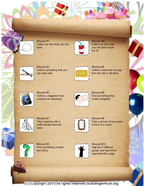 Hotel Scavenger Hunt-scavenger hunt Mall Scavenger Hunt, Juliette Gordon Low, Scavenger Hunt List, Treasure Hunt Games, Scavenger Hunt Birthday, Treasure Hunt Clues, Halloween Scavenger Hunt, Treasure Hunts, Birthday Presents For Mom