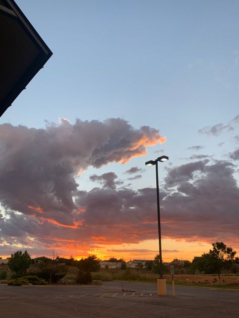 Vibrant sunset over an empty parking lot #sunset #landscape #reference Parking Lot Sunset, Empty Parking Lot, Station Eleven, Landscape Reference, 1 Thessalonians, Sunset Landscape, Parking Garage, Sunset Sky, Sunset Photos