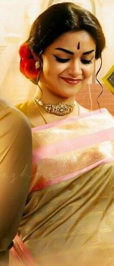 Mahanati Keerthi Suresh Pics, Mahanati Sarees, Mahanati Jewellery, How To Wear Blazers, Keerthi Suresh, Keerthy Suresh, Saree Jewellery, Old Hairstyles, Half Saree Designs