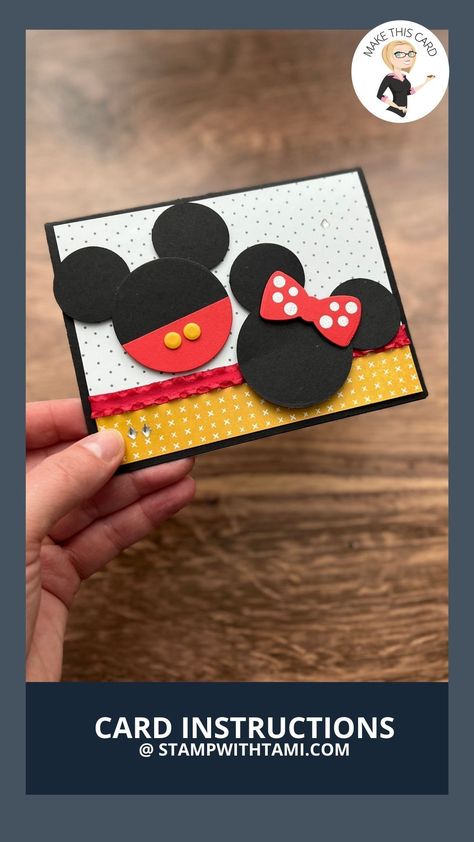 Ladybug Series Cards Disney Handmade Cards, Disney Birthday Cards Handmade, Mickey Mouse Card Ideas, Disney Card Ideas, Punch Art Cards Ideas, Minnie Mouse Cards Handmade, Mickey Mouse Birthday Cards, Disney Thank You Cards, Mickey Mouse Cards Handmade